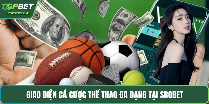 Giao diện cá cược thể thao đa dạng tại Sbobet